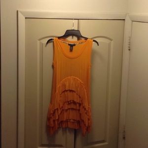 Gold Sassy Ruffle Top